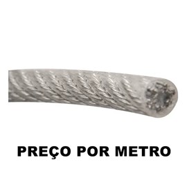 Cabo de Aço Plastificado 3,18 mm 1/8" Preço Por Metro Vonder