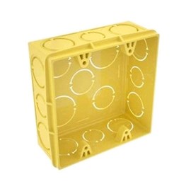 Caixa De Luz 4x4 Plástica Amarela Tramontina