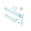 Kit de Banheiro de Vidro Temperado Luxo Completo 5 Peças Branco