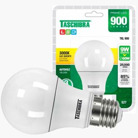 Lâmpada LED Bulbo TKL 60 Luz Branca Quente 3000K Taschibra
