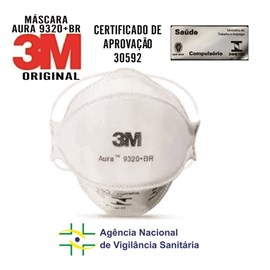 Máscara de Proteção Aura 9320+BR 3M Respirador PFF2
