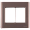 Placa 4x4 para 6 Módulos cor marrom Café Giz Tramontina